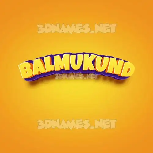 balmukund in Orange Toon style - 3D name wallpaper