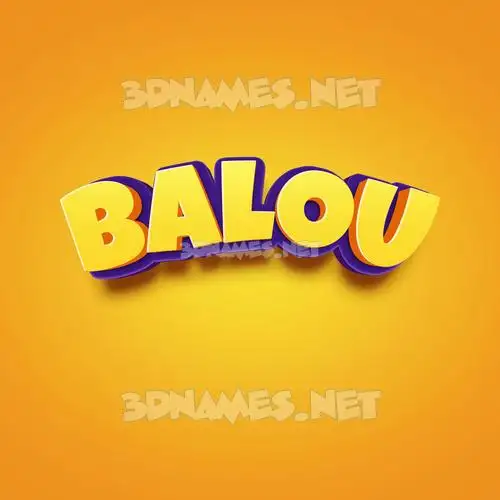 balou in Orange Toon style - 3D name wallpaper balou in Orange Toon style - 3D name wallpaper