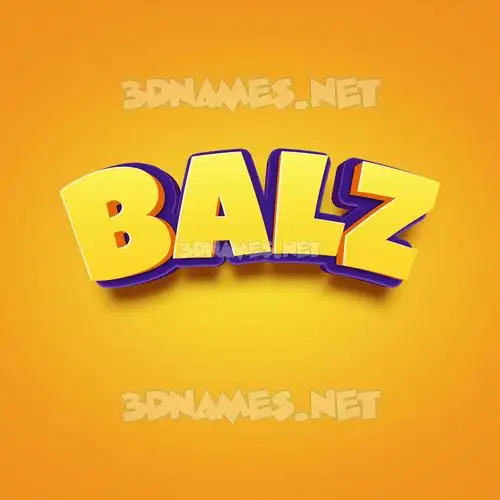 balz in Orange Toon style - 3D name wallpaper balz in Orange Toon style - 3D name wallpaper