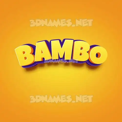 bambo in Orange Toon style - 3D name wallpaper bambo in Orange Toon style - 3D name wallpaper