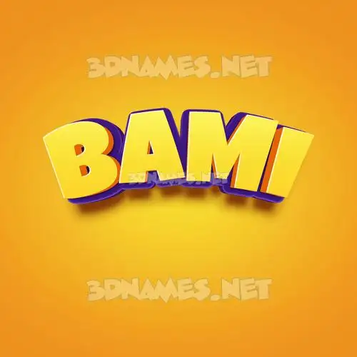 bami in Orange Toon style - 3D name wallpaper bami in Orange Toon style - 3D name wallpaper