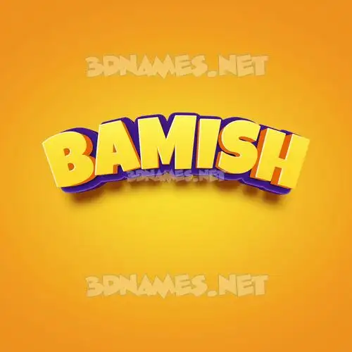 bamish in Orange Toon style - 3D name wallpaper bamish in Orange Toon style - 3D name wallpaper