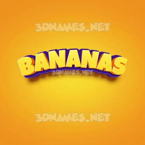bananas in Orange Toon style - 3D name wallpaper bananas in Orange Toon style - 3D name wallpaper