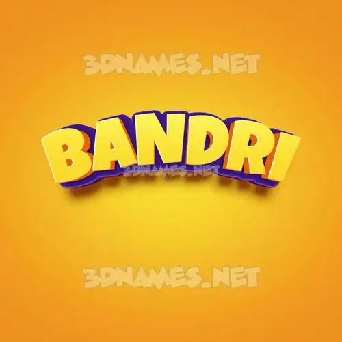 bandri in Orange Toon style - 3D name wallpaper bandri in Orange Toon style - 3D name wallpaper