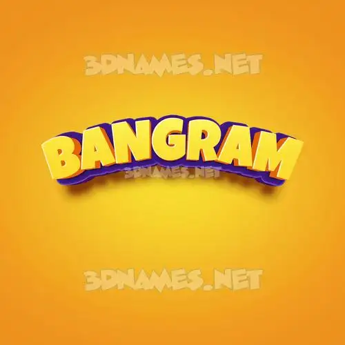 bangram in Orange Toon style - 3D name wallpaper bangram in Orange Toon style - 3D name wallpaper