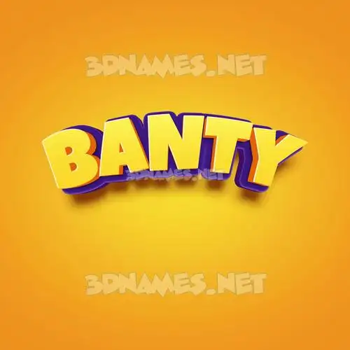banty in Orange Toon style - 3D name wallpaper