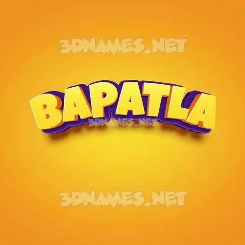 bapatla in Orange Toon style - 3D name wallpaper bapatla in Orange Toon style - 3D name wallpaper