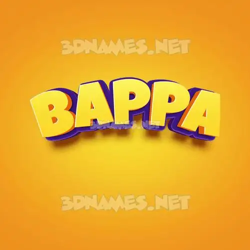 bappa in Orange Toon style - 3D name wallpaper bappa in Orange Toon style - 3D name wallpaper