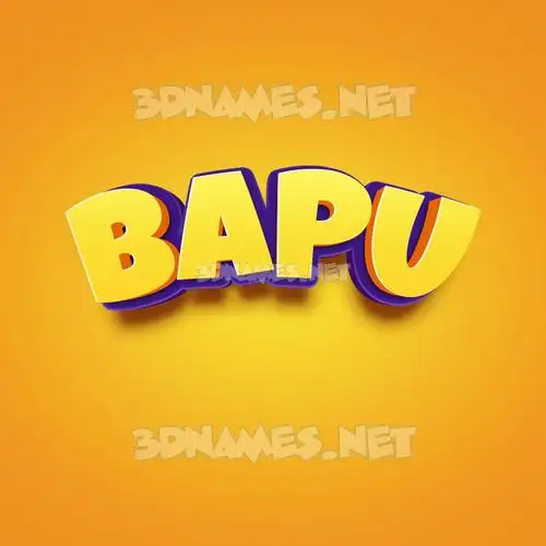 bapu in Orange Toon style - 3D name wallpaper bapu in Orange Toon style - 3D name wallpaper