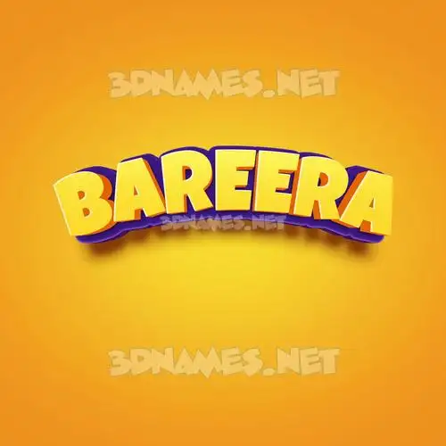 bareera in Orange Toon style - 3D name wallpaper bareera in Orange Toon style - 3D name wallpaper