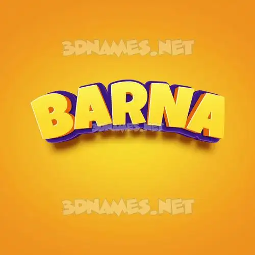 barna in Orange Toon style - 3D name wallpaper barna in Orange Toon style - 3D name wallpaper