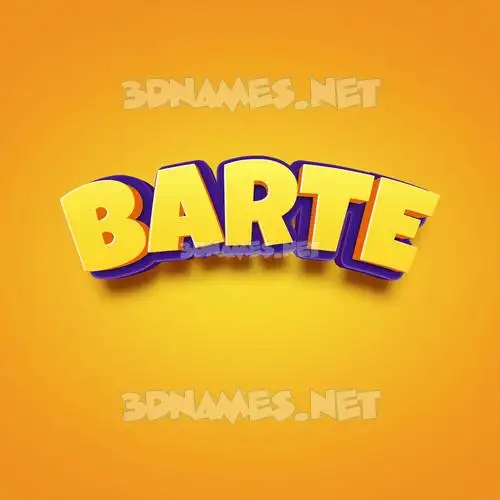barte in Orange Toon style - 3D name wallpaper barte in Orange Toon style - 3D name wallpaper
