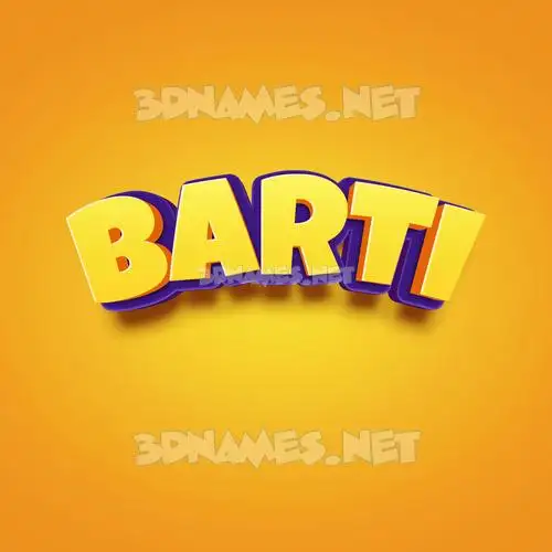 barti in Orange Toon style - 3D name wallpaper barti in Orange Toon style - 3D name wallpaper