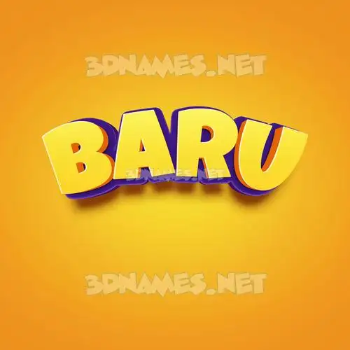 baru in Orange Toon style - 3D name wallpaper baru in Orange Toon style - 3D name wallpaper