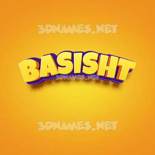 basisht in Orange Toon style - 3D name wallpaper basisht in Orange Toon style - 3D name wallpaper