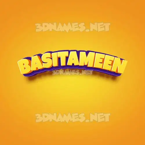 basitameen in Orange Toon style - 3D name wallpaper basitameen in Orange Toon style - 3D name wallpaper