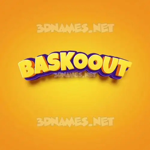 baskoout in Orange Toon style - 3D name wallpaper baskoout in Orange Toon style - 3D name wallpaper