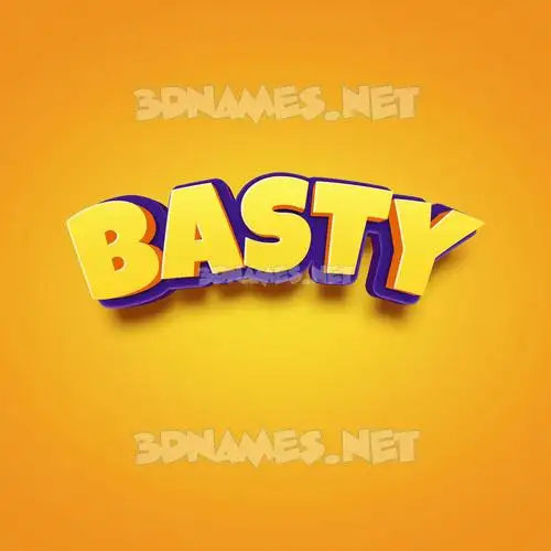 basty in Orange Toon style - 3D name wallpaper basty in Orange Toon style - 3D name wallpaper