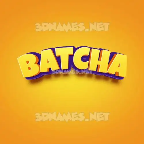 batcha in Orange Toon style - 3D name wallpaper batcha in Orange Toon style - 3D name wallpaper