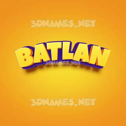 batlan in Orange Toon style - 3D name wallpaper batlan in Orange Toon style - 3D name wallpaper