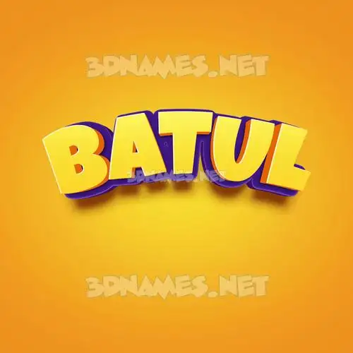 batul in Orange Toon style - 3D name wallpaper batul in Orange Toon style - 3D name wallpaper