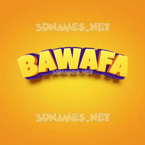 bawafa in Orange Toon style - 3D name wallpaper bawafa in Orange Toon style - 3D name wallpaper