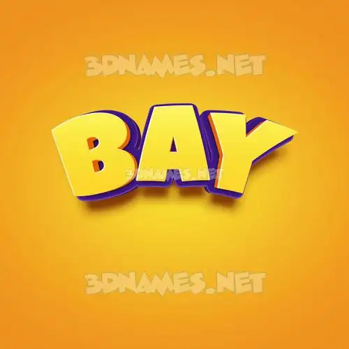 bay in Orange Toon style - 3D name wallpaper bay in Orange Toon style - 3D name wallpaper