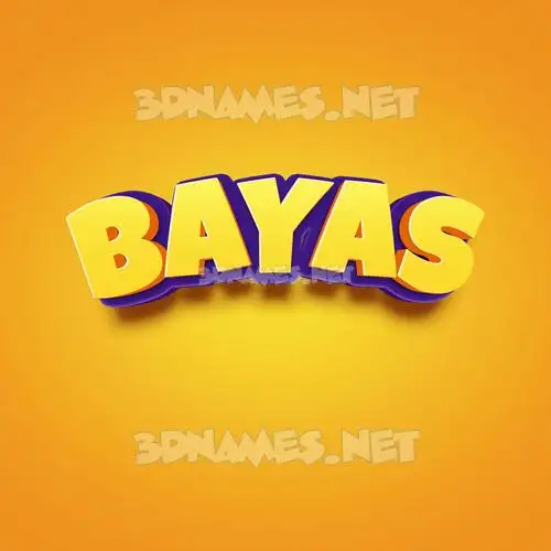 bayas in Orange Toon style - 3D name wallpaper bayas in Orange Toon style - 3D name wallpaper