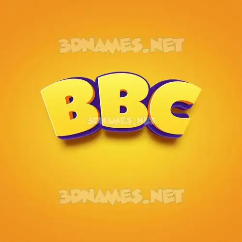 bbc in Orange Toon style - 3D name wallpaper bbc in Orange Toon style - 3D name wallpaper