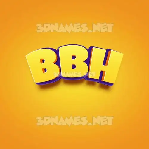 bbh in Orange Toon style - 3D name wallpaper bbh in Orange Toon style - 3D name wallpaper