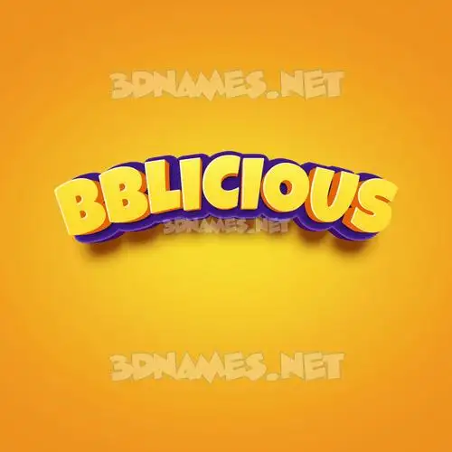 bblicious in Orange Toon style - 3D name wallpaper bblicious in Orange Toon style - 3D name wallpaper