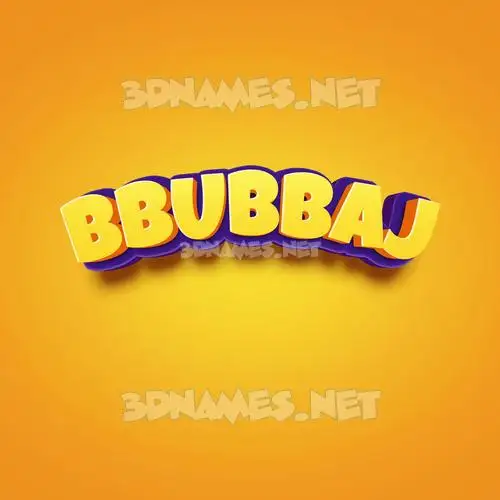 bbubbaj in Orange Toon style - 3D name wallpaper bbubbaj in Orange Toon style - 3D name wallpaper