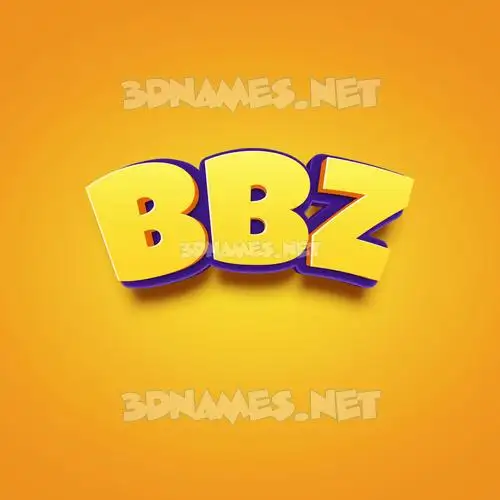bbz in Orange Toon style - 3D name wallpaper bbz in Orange Toon style - 3D name wallpaper