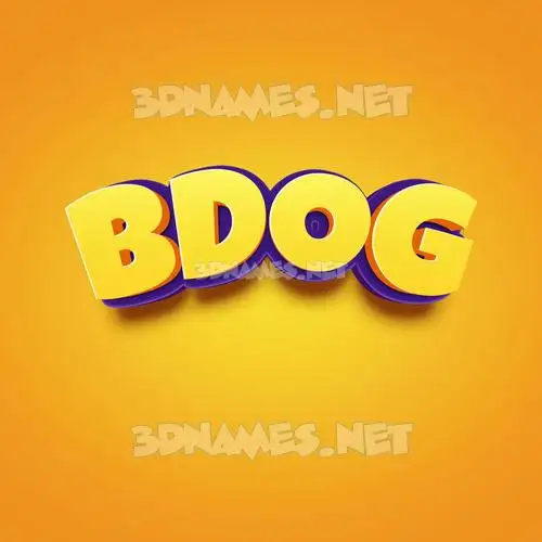 bdog in Orange Toon style - 3D name wallpaper bdog in Orange Toon style - 3D name wallpaper