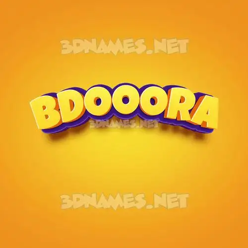 bdooora in Orange Toon style - 3D name wallpaper bdooora in Orange Toon style - 3D name wallpaper