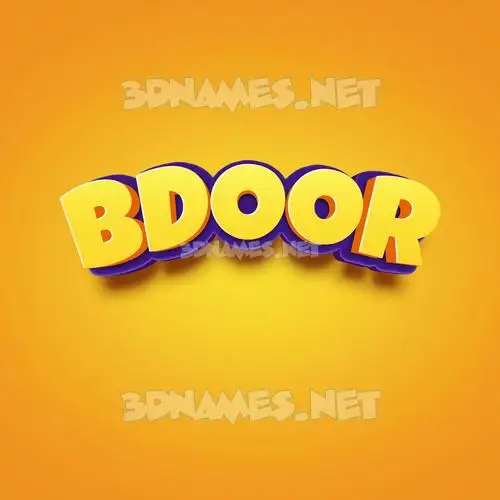 bdoor in Orange Toon style - 3D name wallpaper bdoor in Orange Toon style - 3D name wallpaper