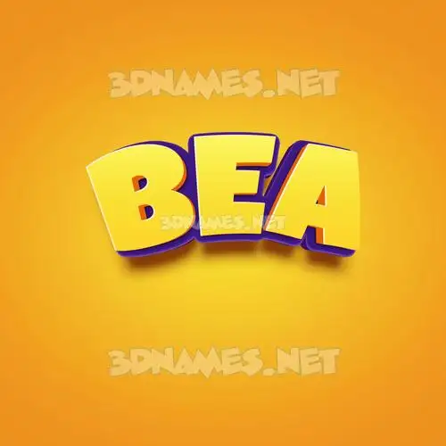 bea in Orange Toon style - 3D name wallpaper bea in Orange Toon style - 3D name wallpaper