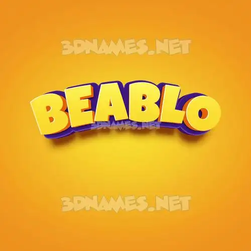 beablo in Orange Toon style - 3D name wallpaper beablo in Orange Toon style - 3D name wallpaper