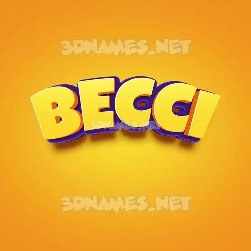 becci in Orange Toon style - 3D name wallpaper becci in Orange Toon style - 3D name wallpaper