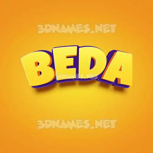 beda in Orange Toon style - 3D name wallpaper beda in Orange Toon style - 3D name wallpaper