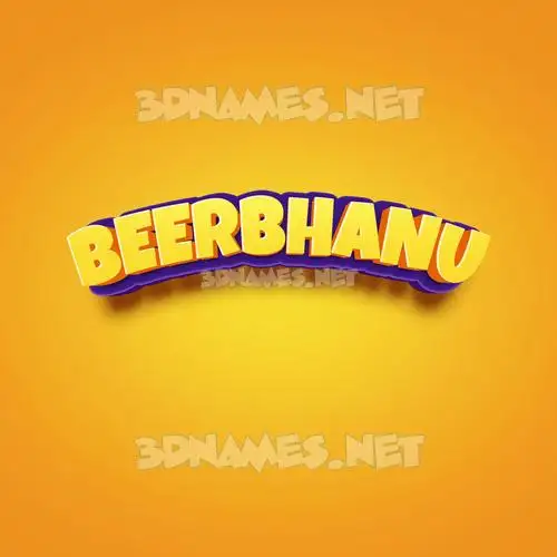 beerbhanu in Orange Toon style - 3D name wallpaper beerbhanu in Orange Toon style - 3D name wallpaper