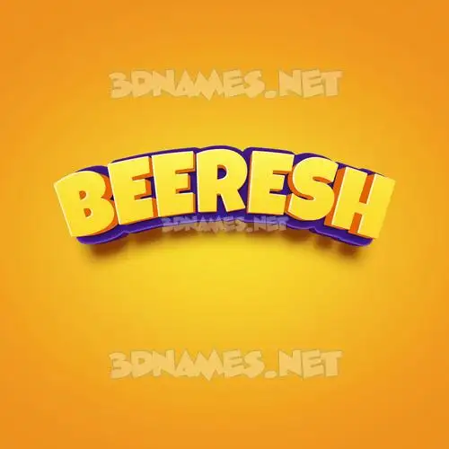 beeresh in Orange Toon style - 3D name wallpaper beeresh in Orange Toon style - 3D name wallpaper