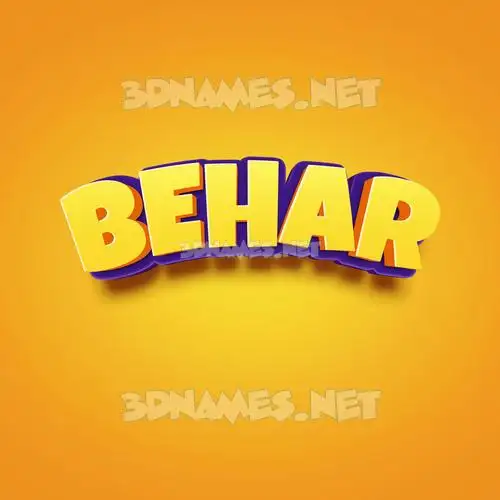 behar in Orange Toon style - 3D name wallpaper behar in Orange Toon style - 3D name wallpaper