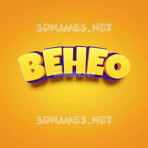 beheo in Orange Toon style - 3D name wallpaper beheo in Orange Toon style - 3D name wallpaper