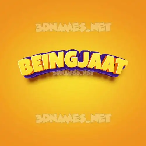 beingjaat in Orange Toon style - 3D name wallpaper beingjaat in Orange Toon style - 3D name wallpaper