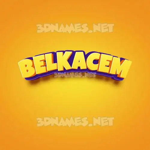belkacem in Orange Toon style - 3D name wallpaper belkacem in Orange Toon style - 3D name wallpaper