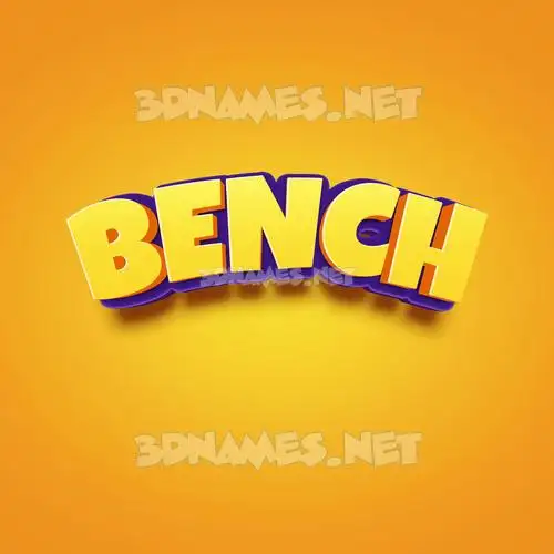 bench in Orange Toon style - 3D name wallpaper bench in Orange Toon style - 3D name wallpaper