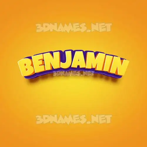 benjamin in Orange Toon style - 3D name wallpaper
