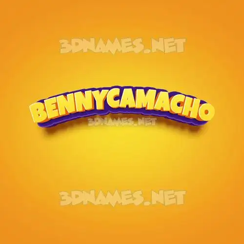 bennycamacho in Orange Toon style - 3D name wallpaper bennycamacho in Orange Toon style - 3D name wallpaper