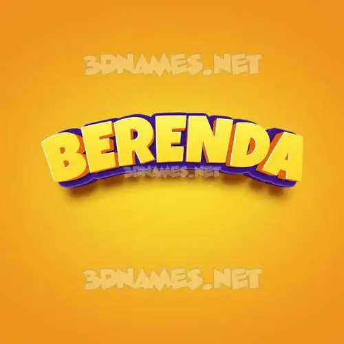 berenda in Orange Toon style - 3D name wallpaper berenda in Orange Toon style - 3D name wallpaper
